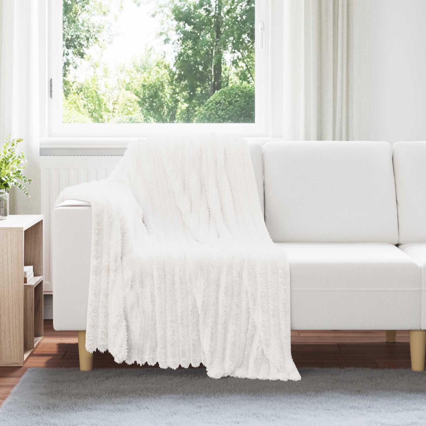 Coperta Vidaxx in pile bianco 150 x 130 cm