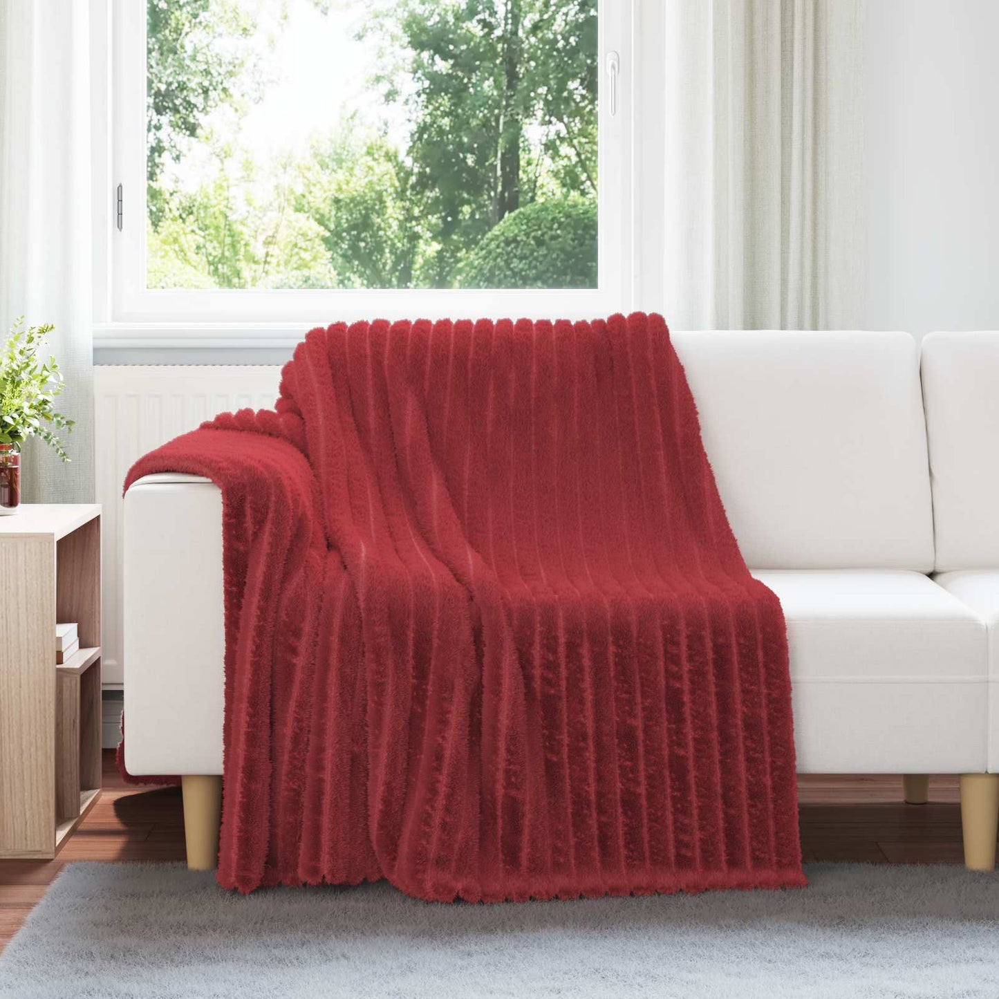Coperta Vidaxx in pile rosso bordeaux 200 x 150 cm