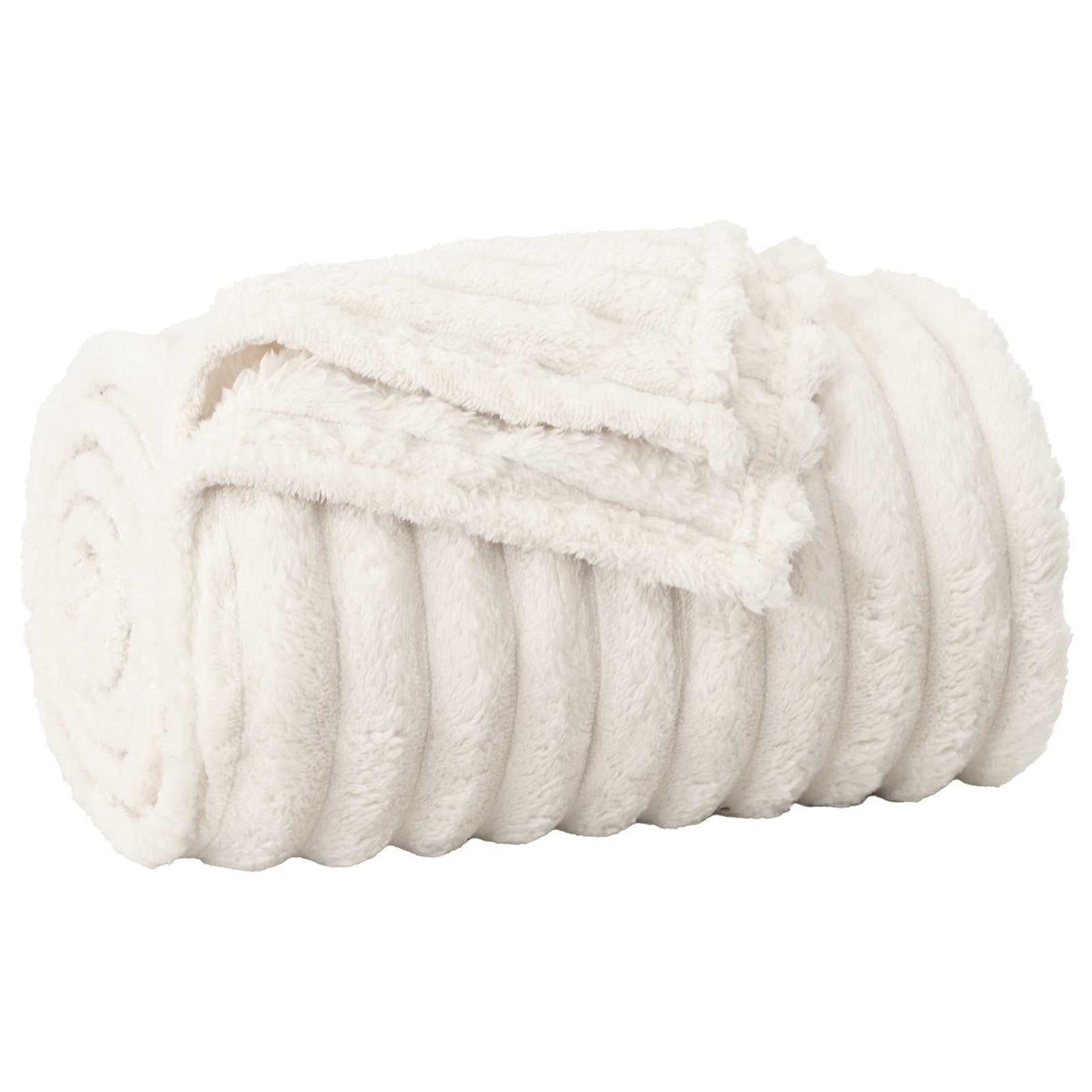 Vidaxl coperta in pile crema 150 x 130 cm