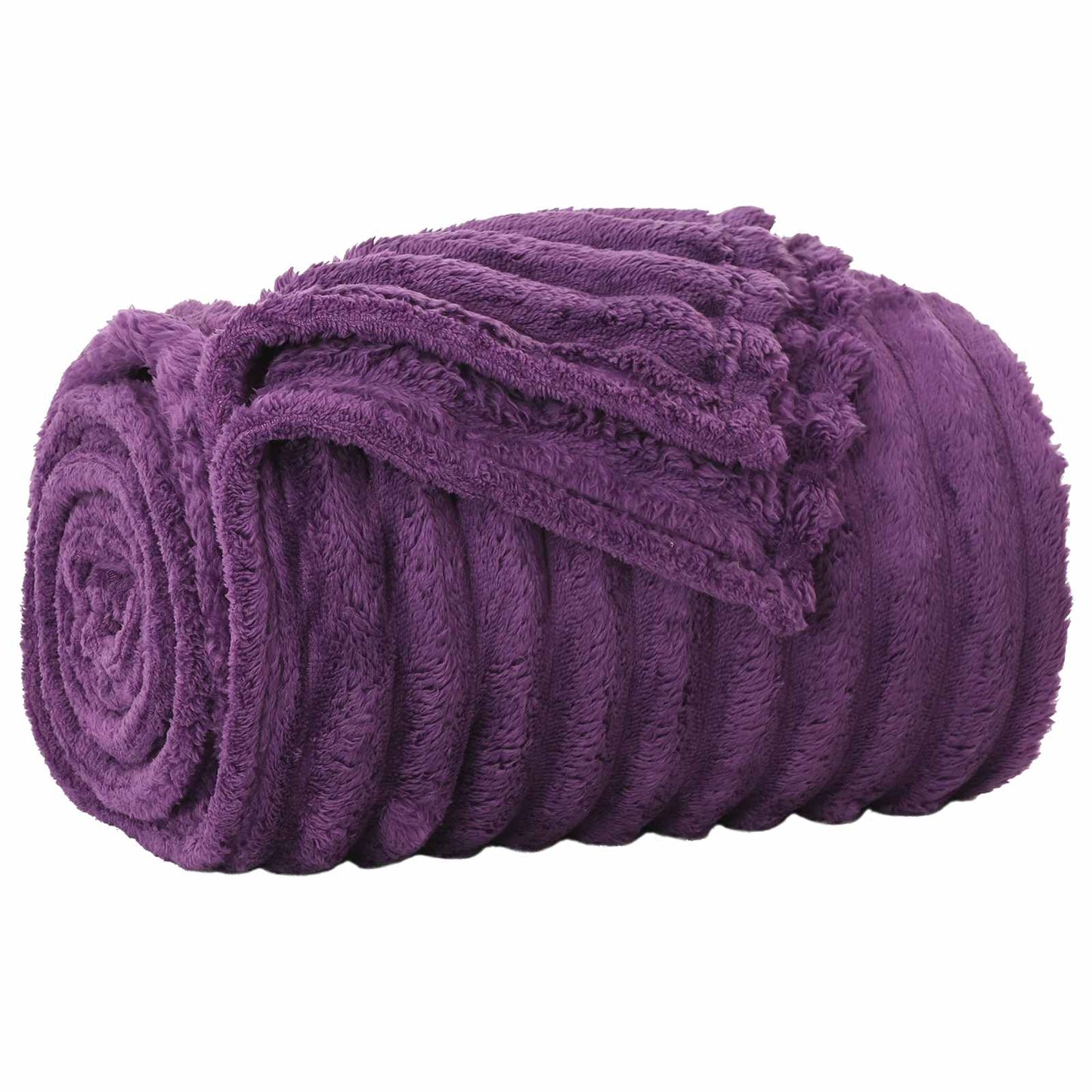 Vidaxl gooi deken paars 240 x 220 cm fleece