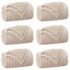 Tappeti Vidaxl 6 pezzi in pile beige 200 x 150 cm