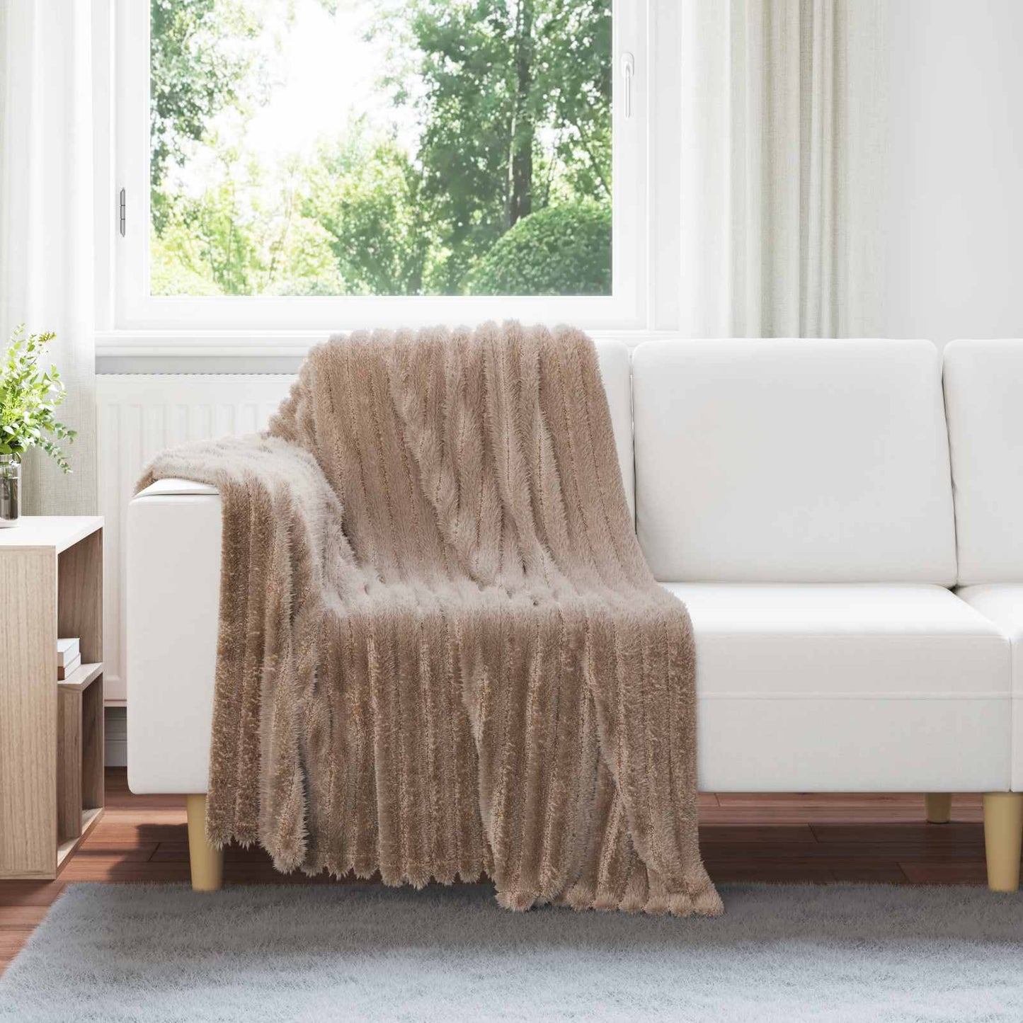 VidaXL alfombras 6 piezas camel 150 x 130 cm polar