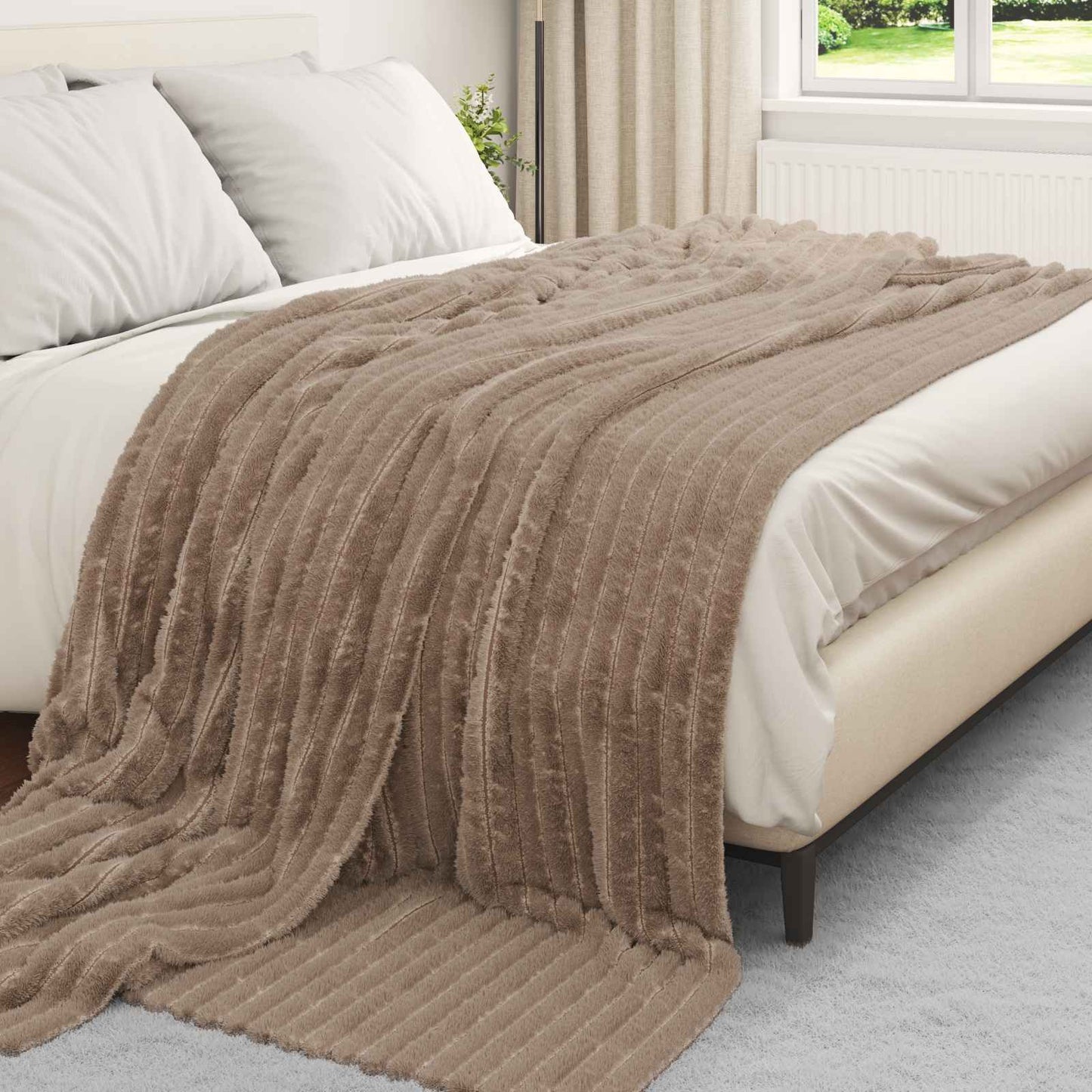 VidaXL alfombras 6 piezas camel 240 x 220 cm polar