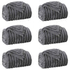Vidaxl kleden 6 pcs donkergrijs 200 x 150 cm fleece