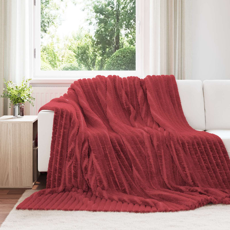 Tappeti VidaXL 6 pezzi in pile rosso bordeaux 270 x 240 cm