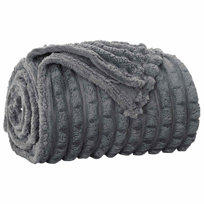 Vidaxl manta gris oscuro 150 x 130 cm polar