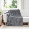 Coperta Vidaxl in pile grigio scuro 200 x 150 cm