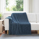 Vidaxl gooi deken marineblauw 200 x 150 cm fleece