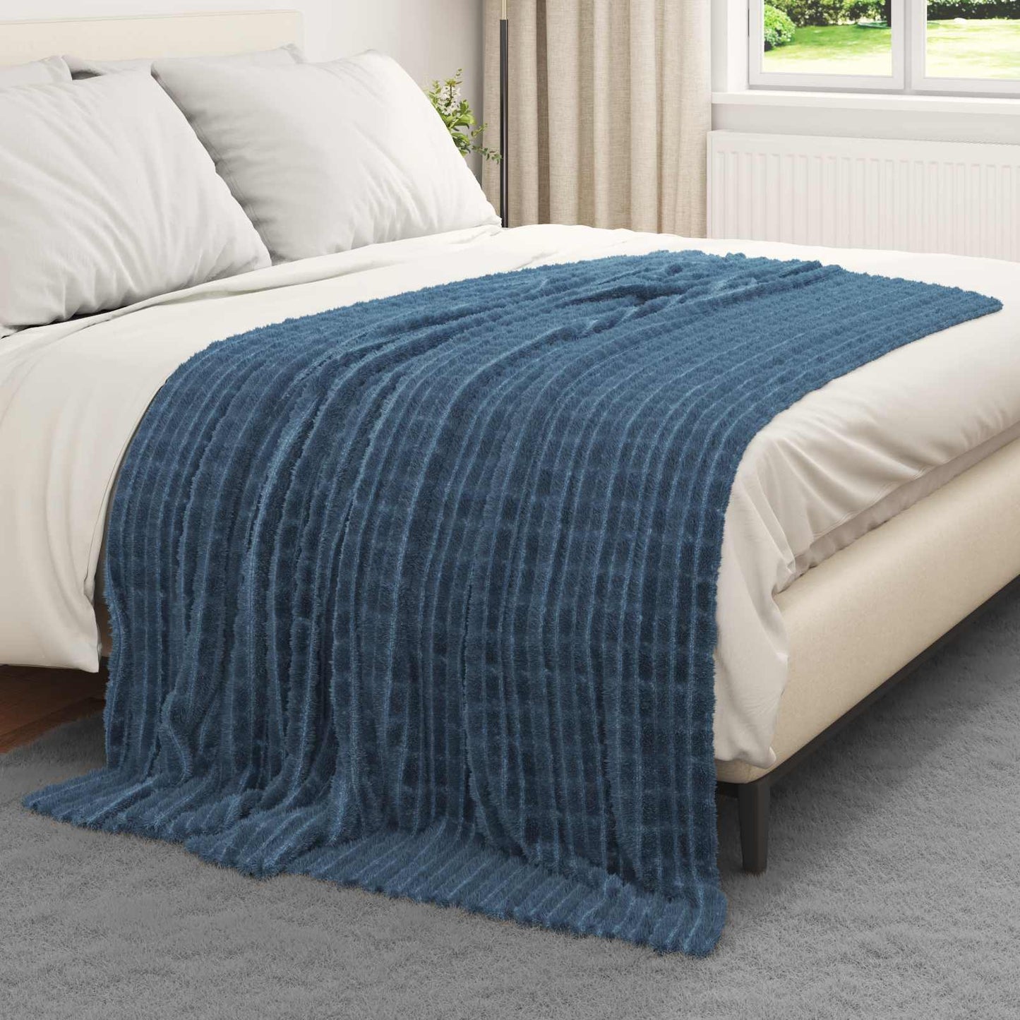 Coperta Vidaxx in pile blu navy 200 x 150 cm