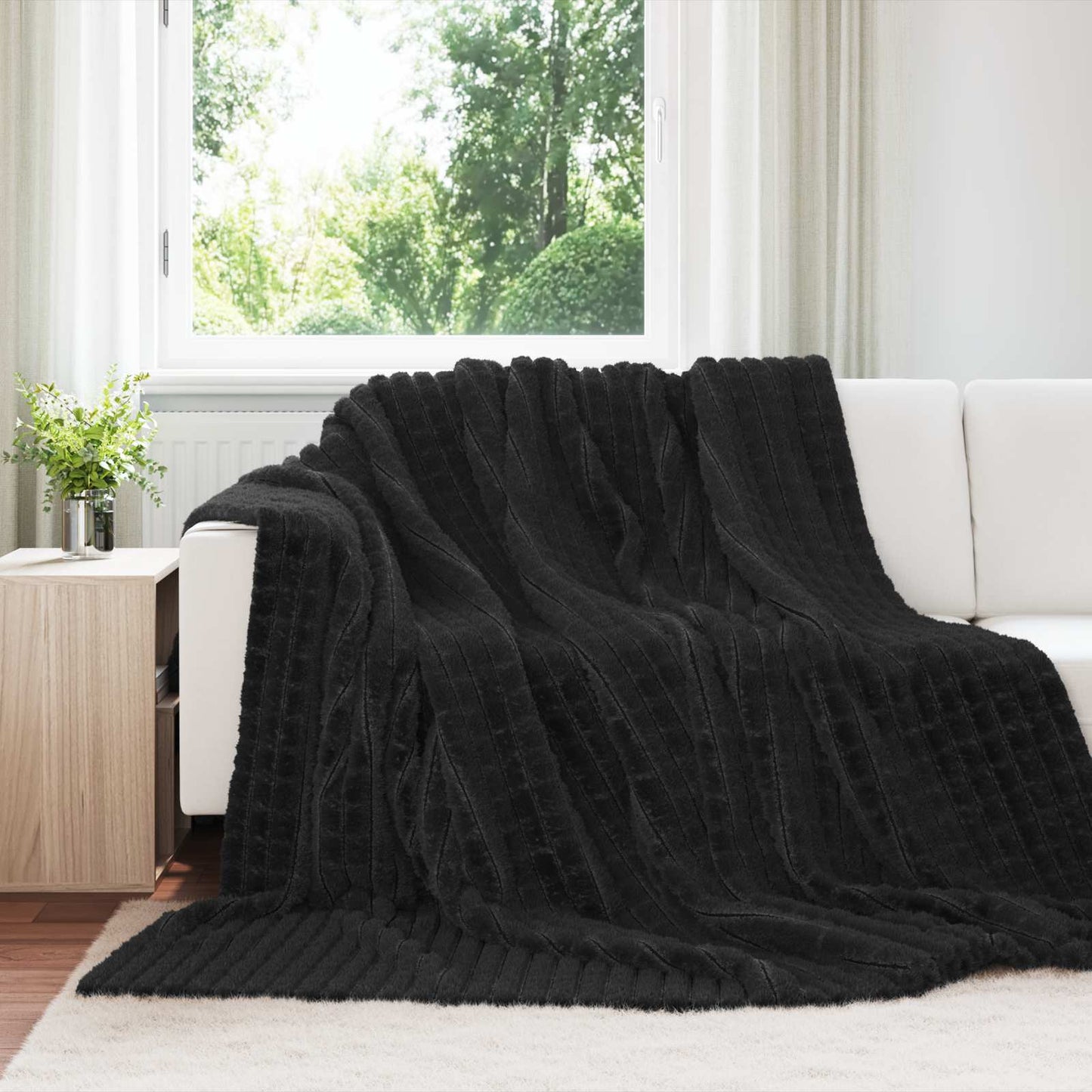 Coperta Vidaxx in pile nero 270 x 240 cm