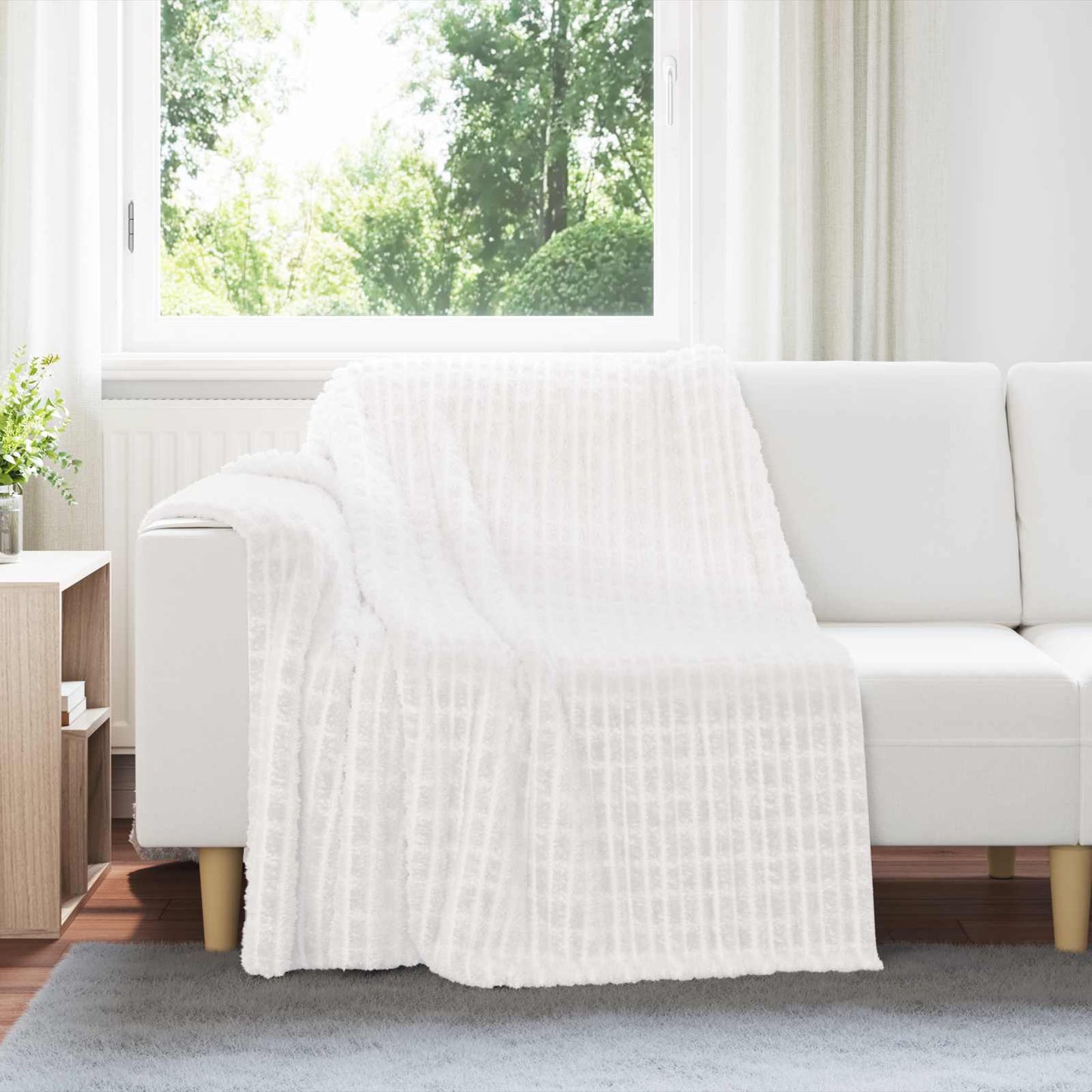 Coperta Vidaxx in pile bianco 200 x 150 cm