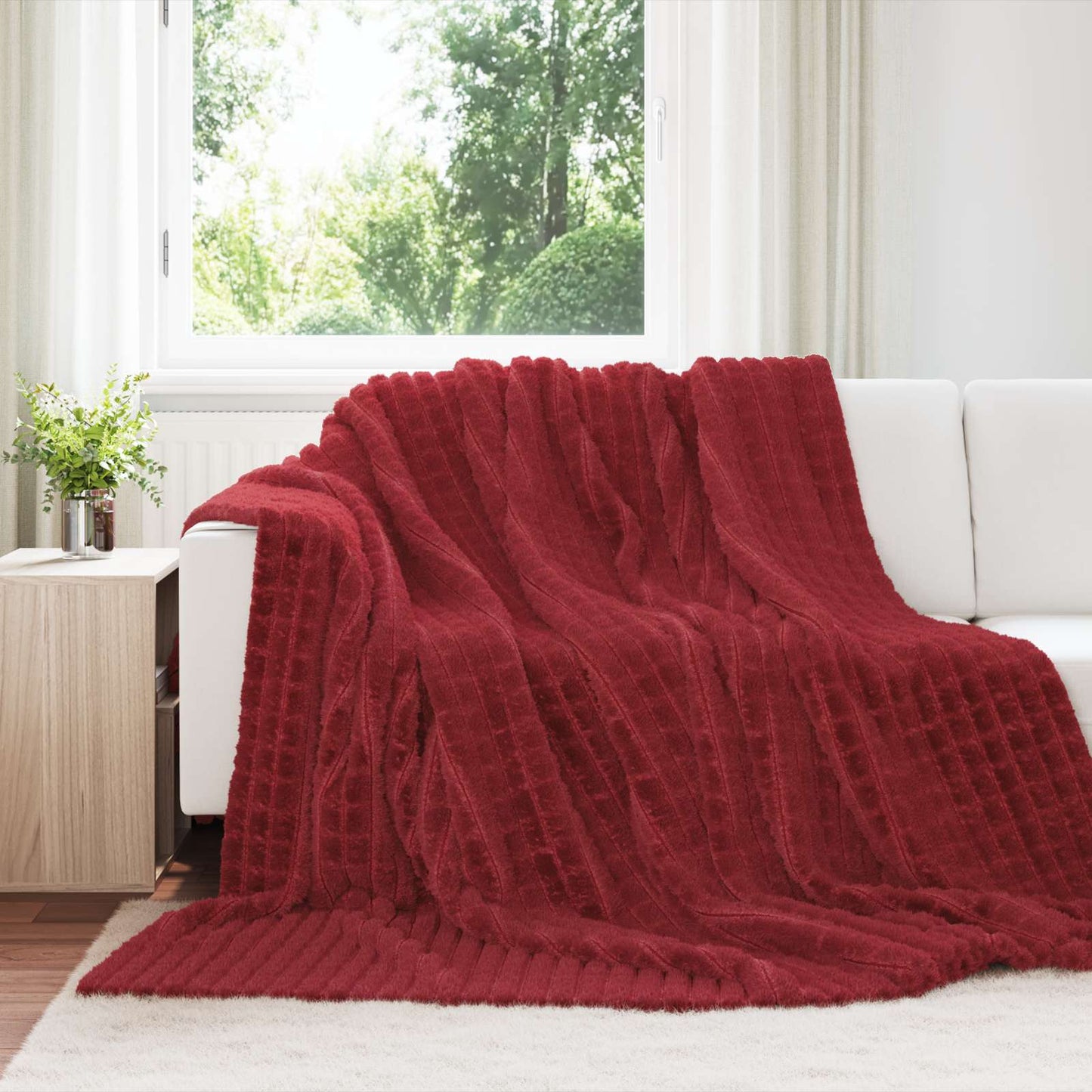 Vidaxx coperta in pile rosso bordeaux 270 x 240 cm