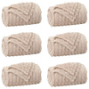 Tappeti VidaXL 6 pezzi in pile beige 240 x 220 cm