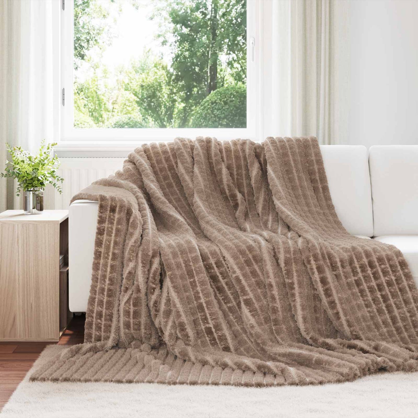 Tappeti Vidaxl 6 pezzi cammello 270 x 240 cm in pile