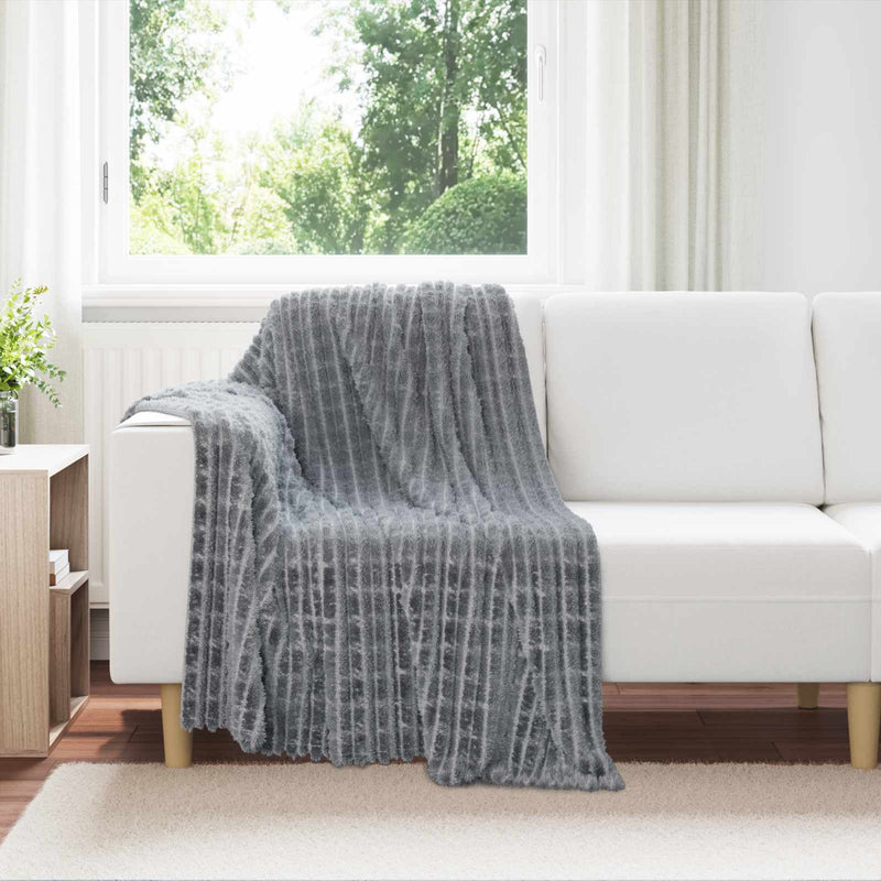 Alfombras vidaxl 6 piezas gris oscuro 150 x 130 cm polar