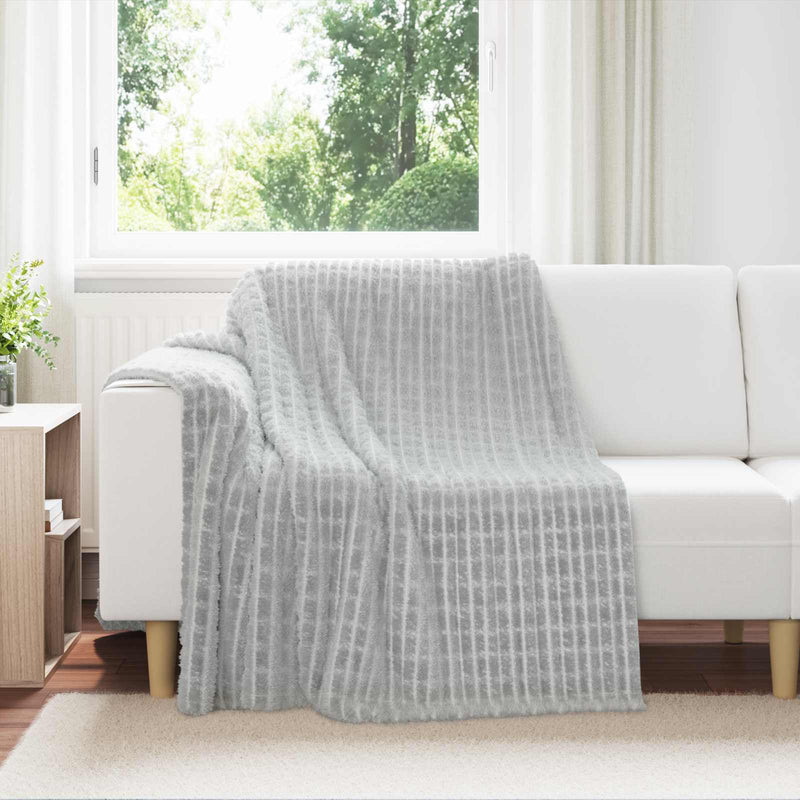 Tappeti VidaXL 6 pezzi in pile grigio 200 x 150 cm