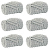 Tappeti VidaXL 6 pezzi in pile grigio 200 x 150 cm