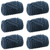 Tappeti VidaXL 6 pezzi in pile blu navy 270 x 240 cm