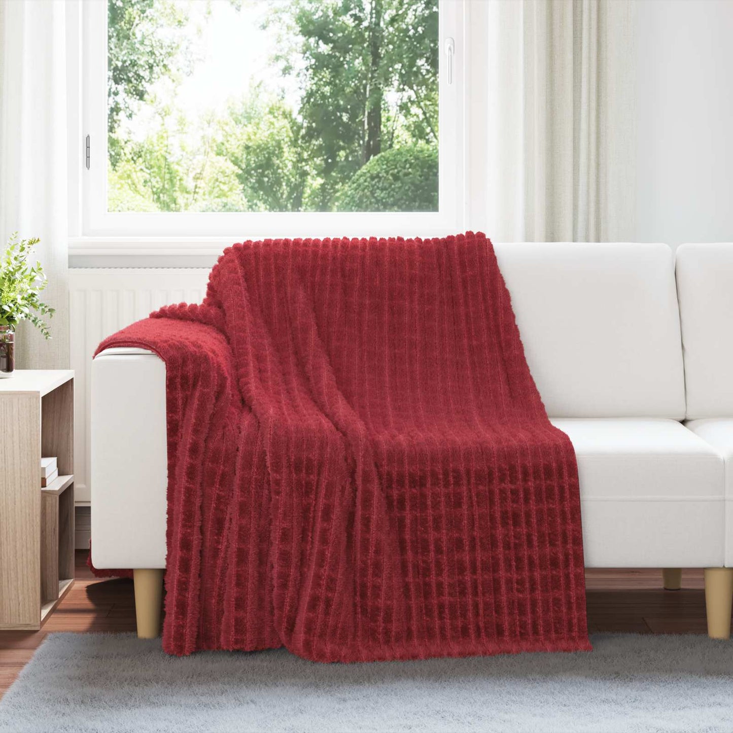 Tappeti VidaXL 6 pezzi in pile rosso bordeaux 200 x 150 cm