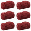 Tappeti VidaXL 6 pezzi in pile rosso bordeaux 240 x 220 cm