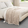 Vidaxl coperta in pile beige 130 x 150 cm