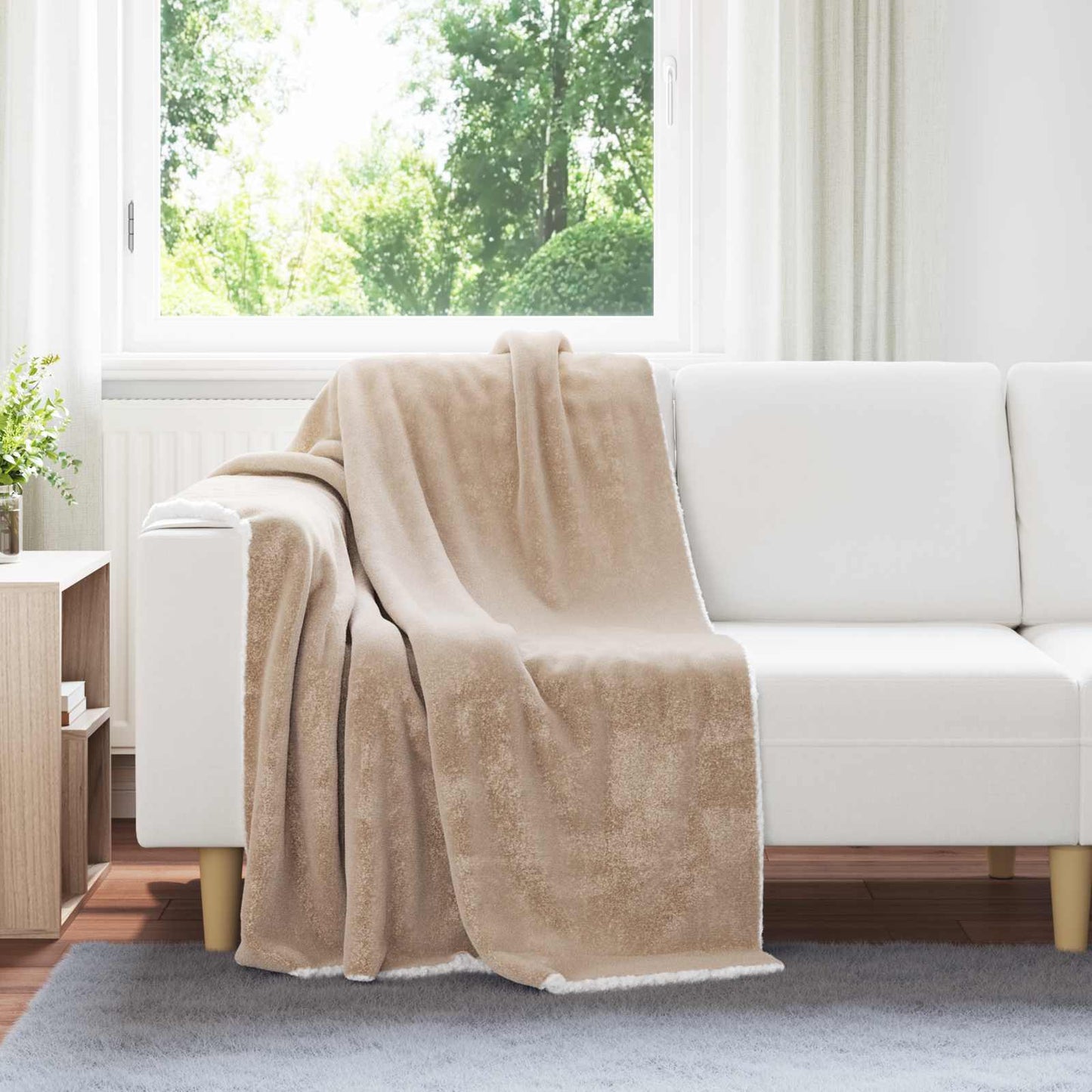 Vidaxl manta camel 130 x 150 cm polar