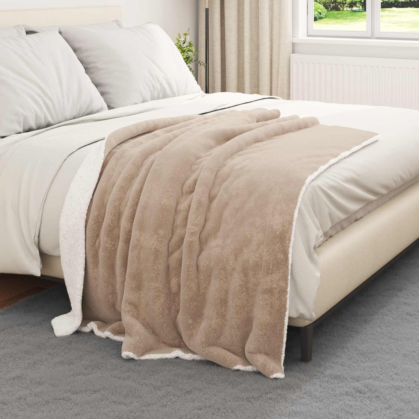 Vidaxl manta camel 130 x 150 cm polar