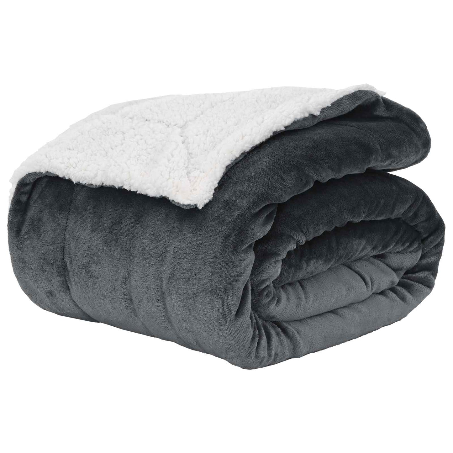 Coperta Vidaxl in pile grigio scuro 150 x 200 cm