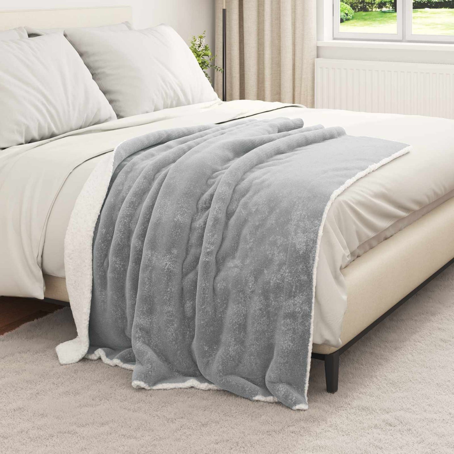 Coperta Vidaxx in pile grigio 130 x 150 cm