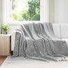 Vidaxl gooi deken grijs 220 x 240 cm fleece