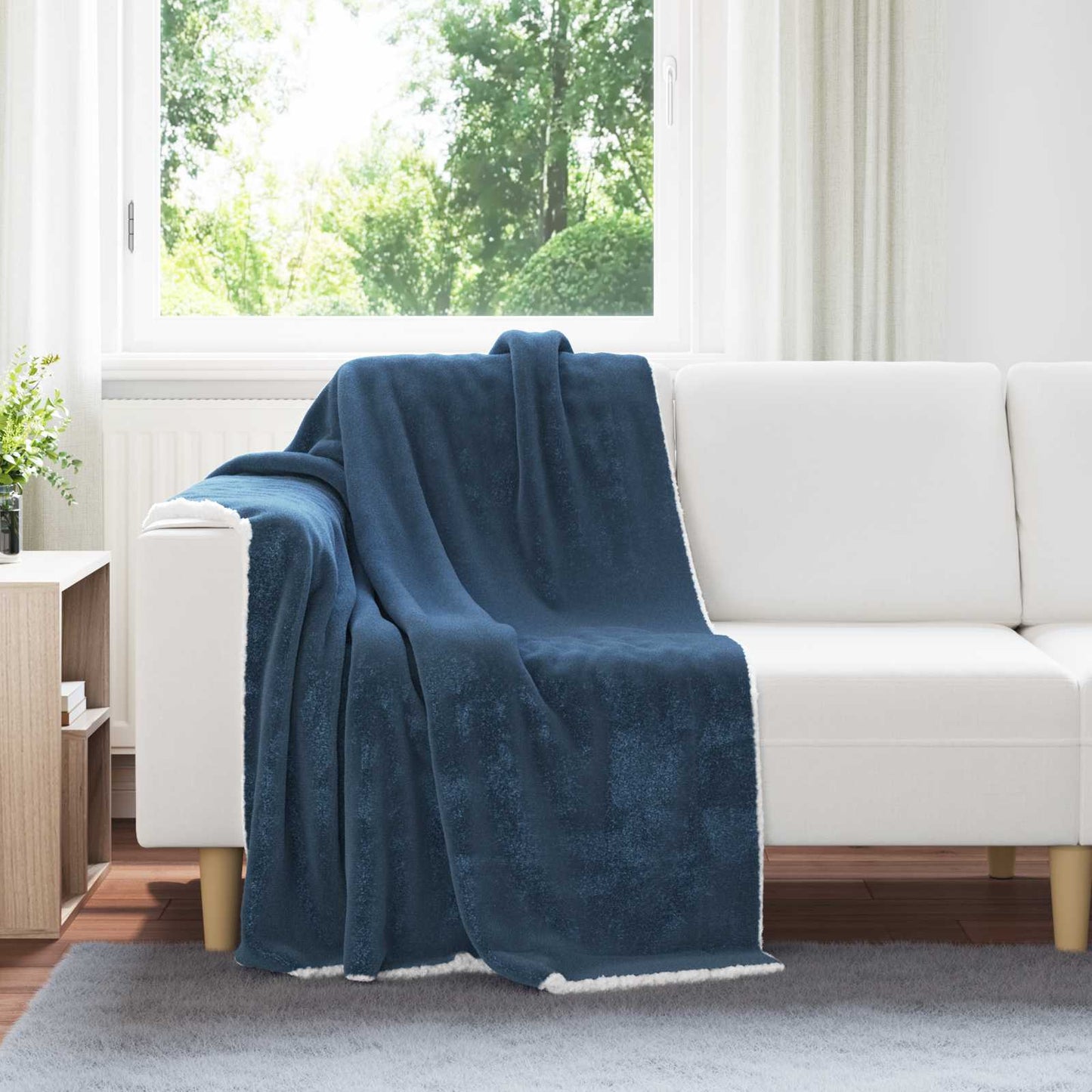 Coperta Vidaxx in pile blu navy 130 x 150 cm