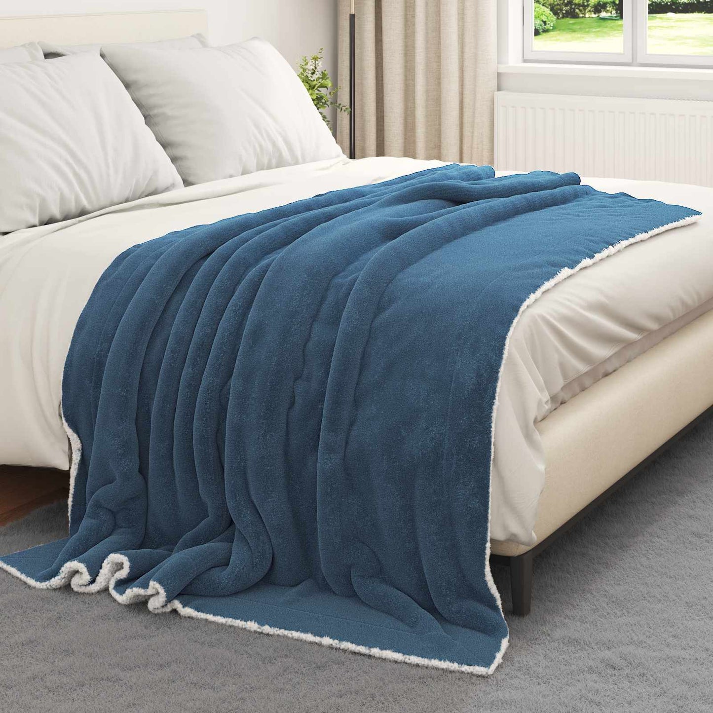 Coperta Vidaxx in pile blu navy 150 x 200 cm