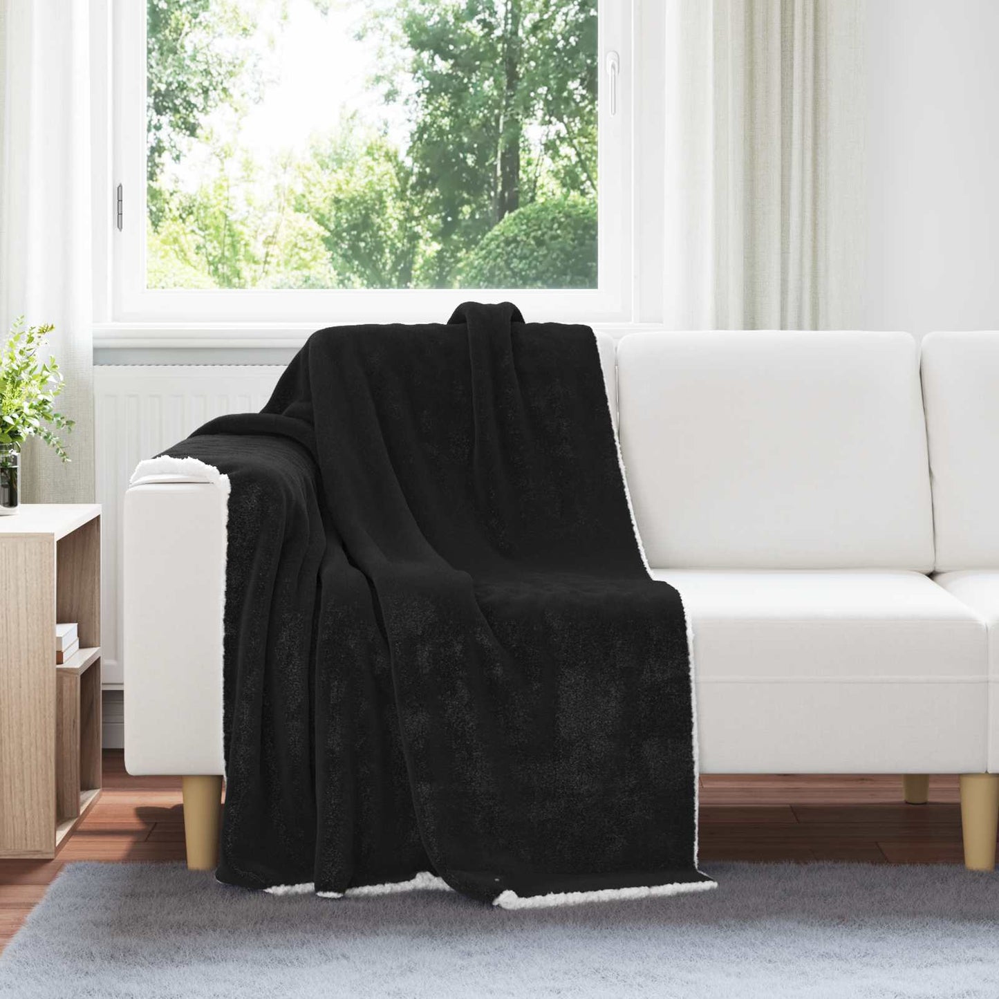 Coperta Vidaxx in pile nero 130 x 150 cm