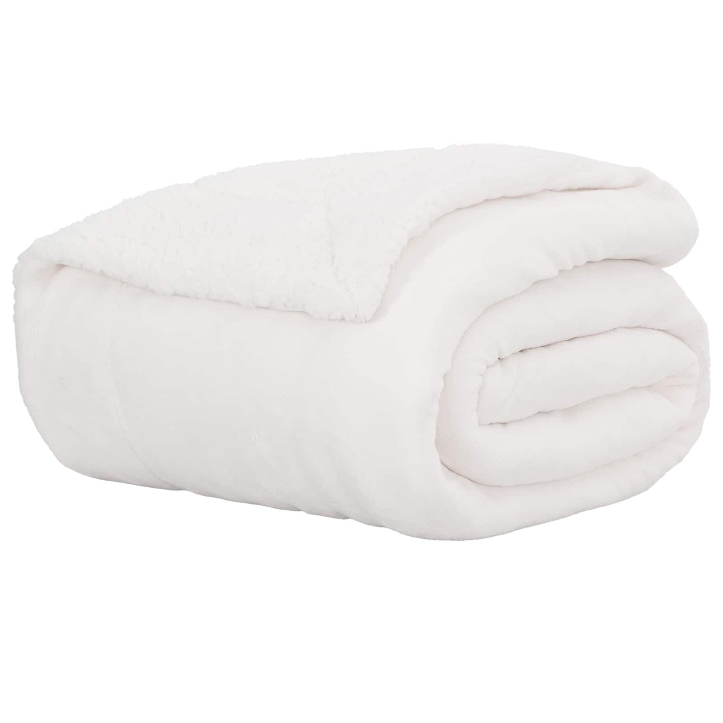 Vidaxl gooi deken wit 130 x 150 cm fleece