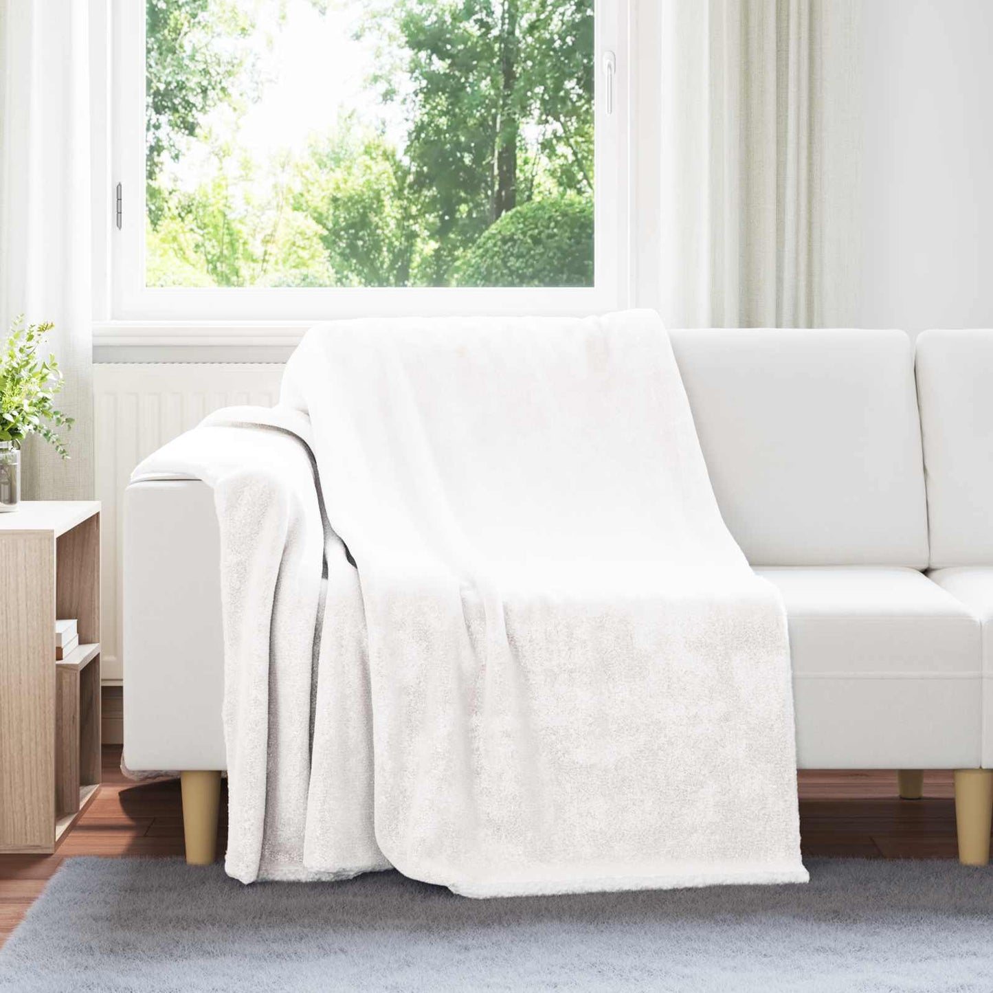 Coperta Vidaxx in pile bianco 150 x 200 cm