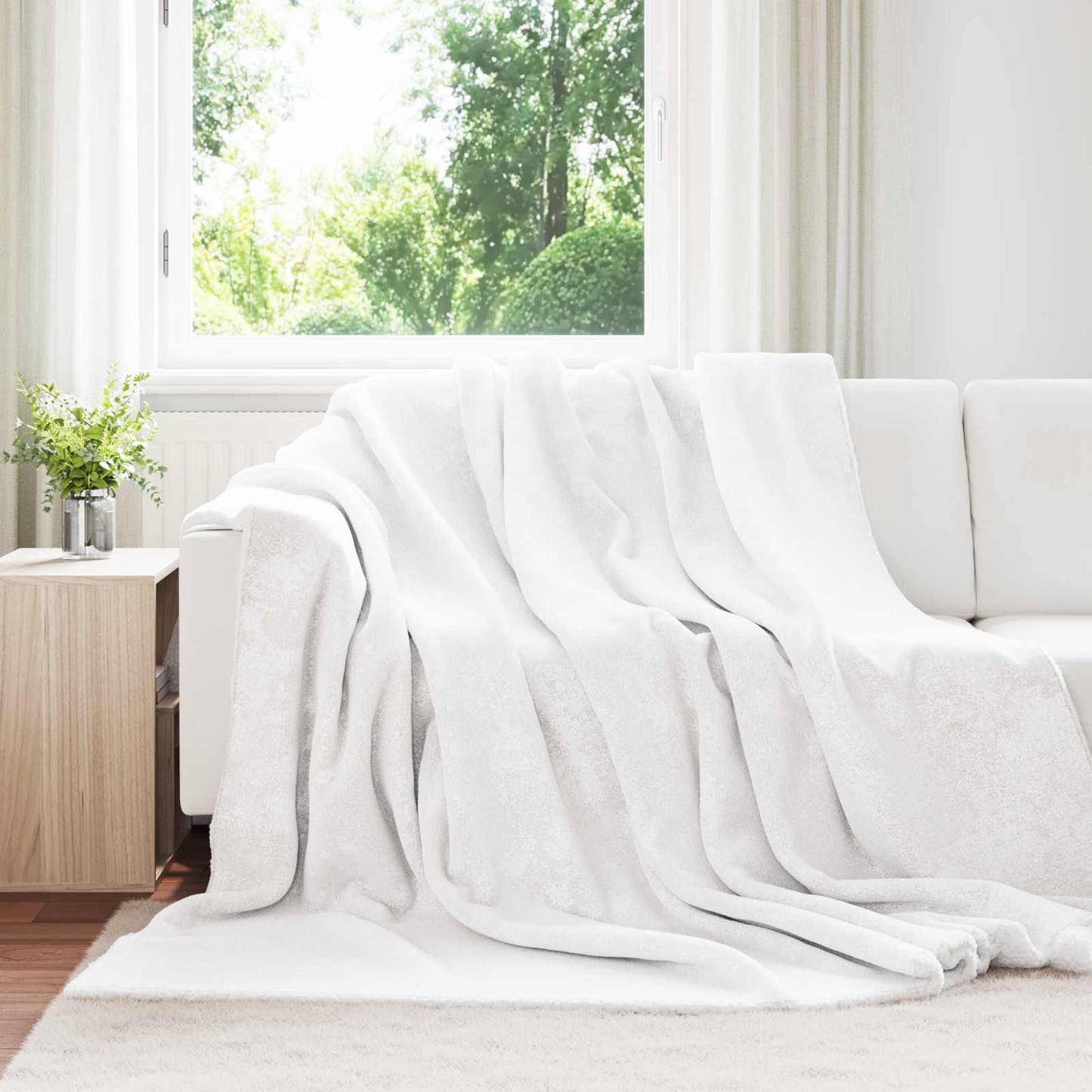 Coperta Vidaxx in pile bianco 220 x 240 cm