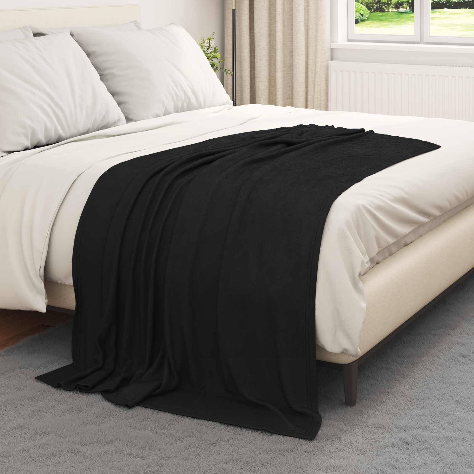Coperta Vidaxx in pile nero 170 x 130 cm