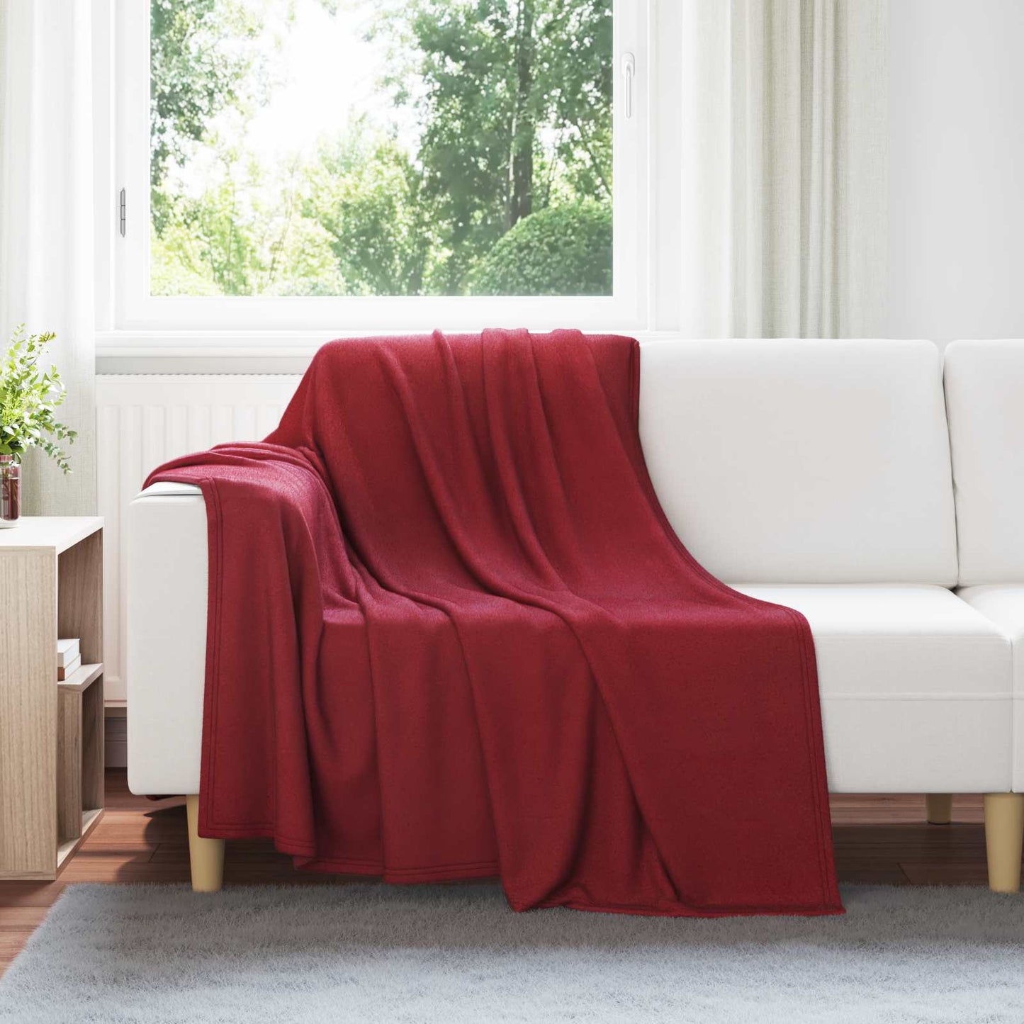 Coperta Vidaxx in pile rosso bordeaux 200 x 150 cm