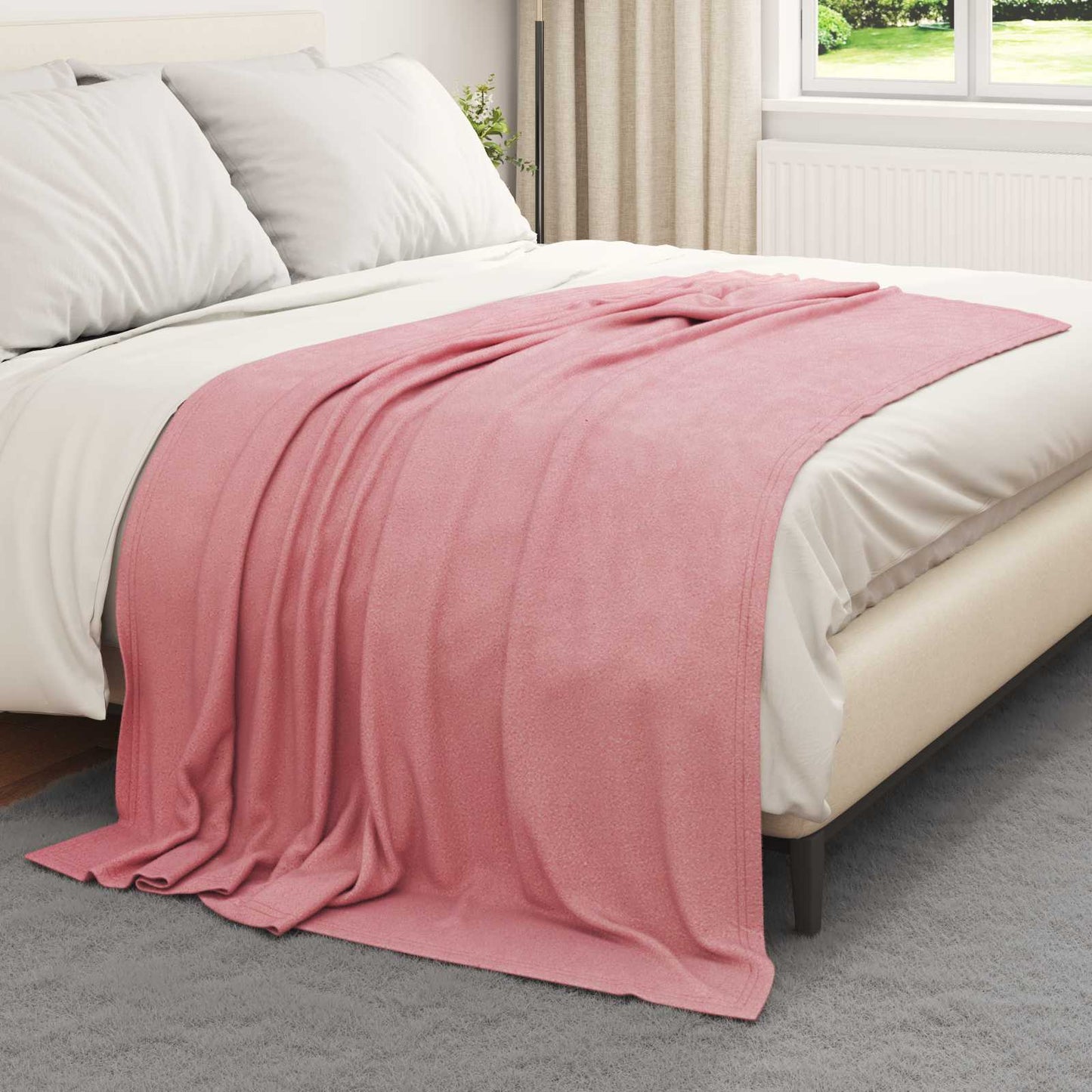 Coperta Vidaxl in pile rosa 200 x 150 cm