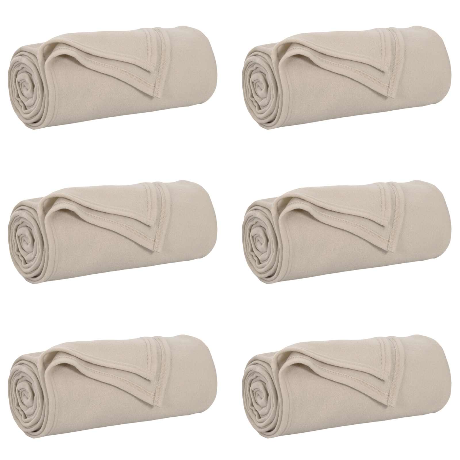Vidaxl kleden 6 pcs beige 170 x 130 cm fleece