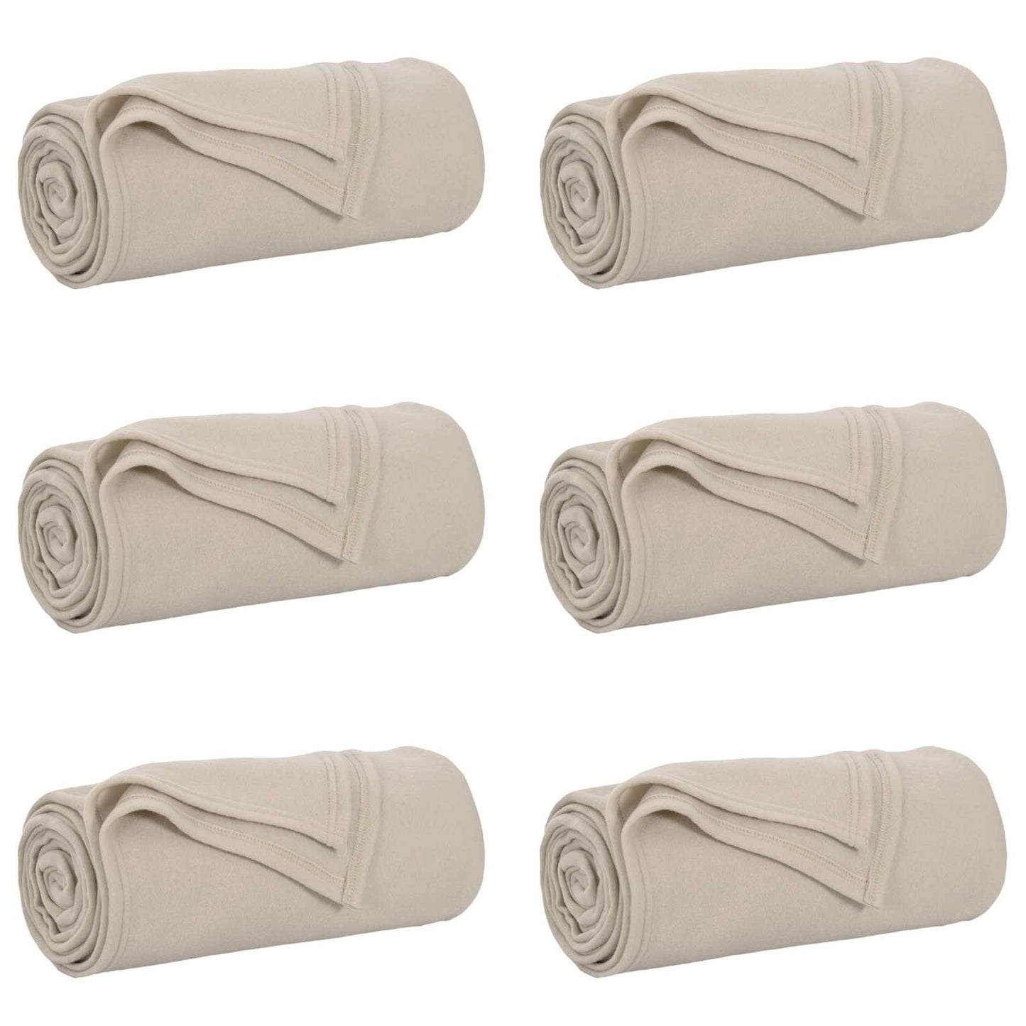 Tappeti Vidaxl 6 pezzi in pile beige 270 x 240 cm