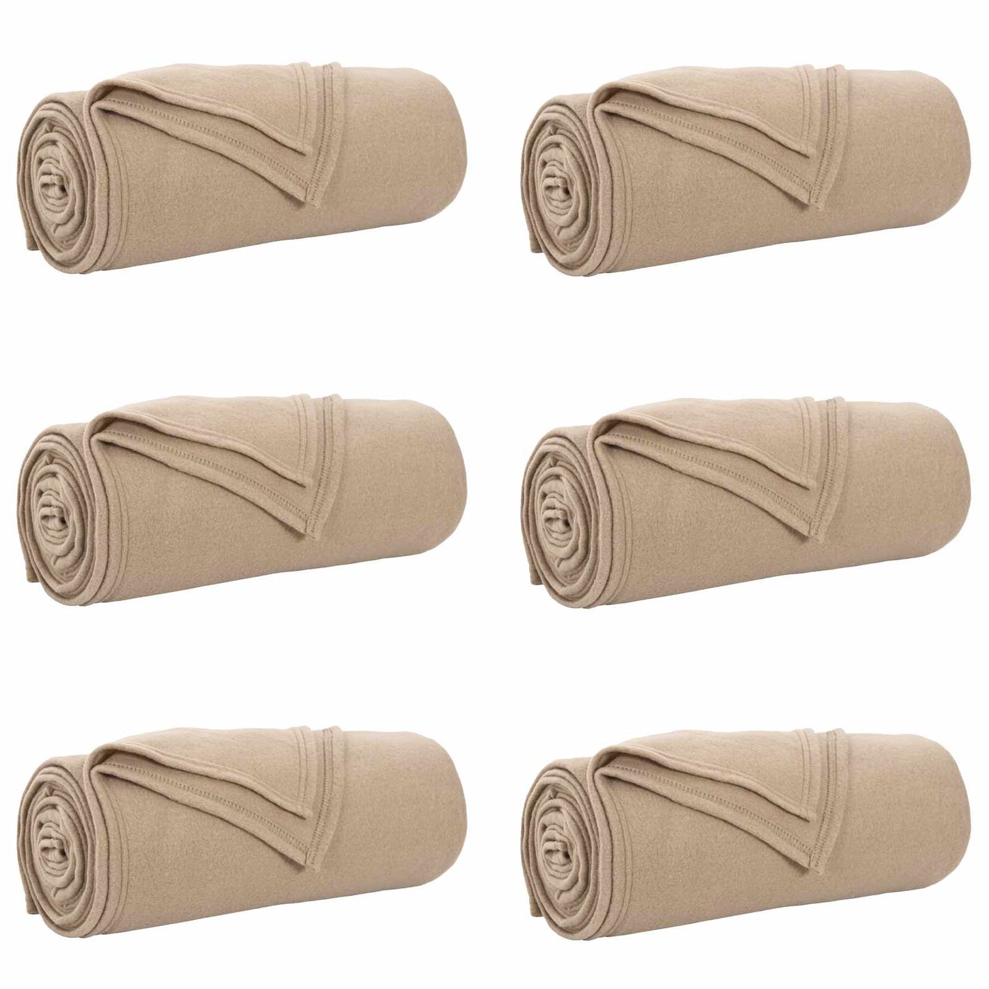 Alfombras vidaxl 6 piezas camel 270 x 240 cm polar
