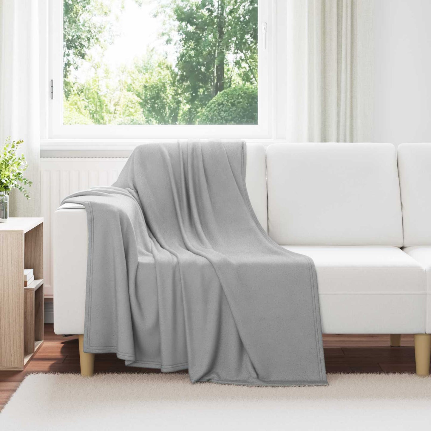 Tappeti Vidaxl 6 pezzi in pile grigio 170 x 130 cm