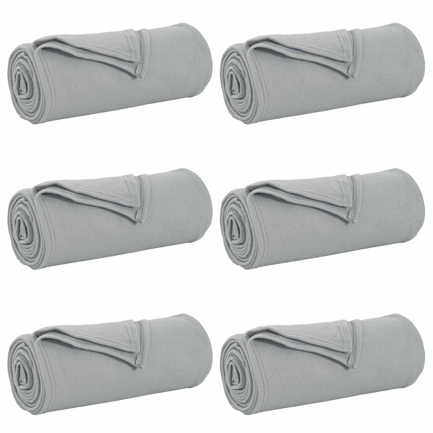 Tappeti Vidaxl 6 pezzi in pile grigio 240 x 220 cm