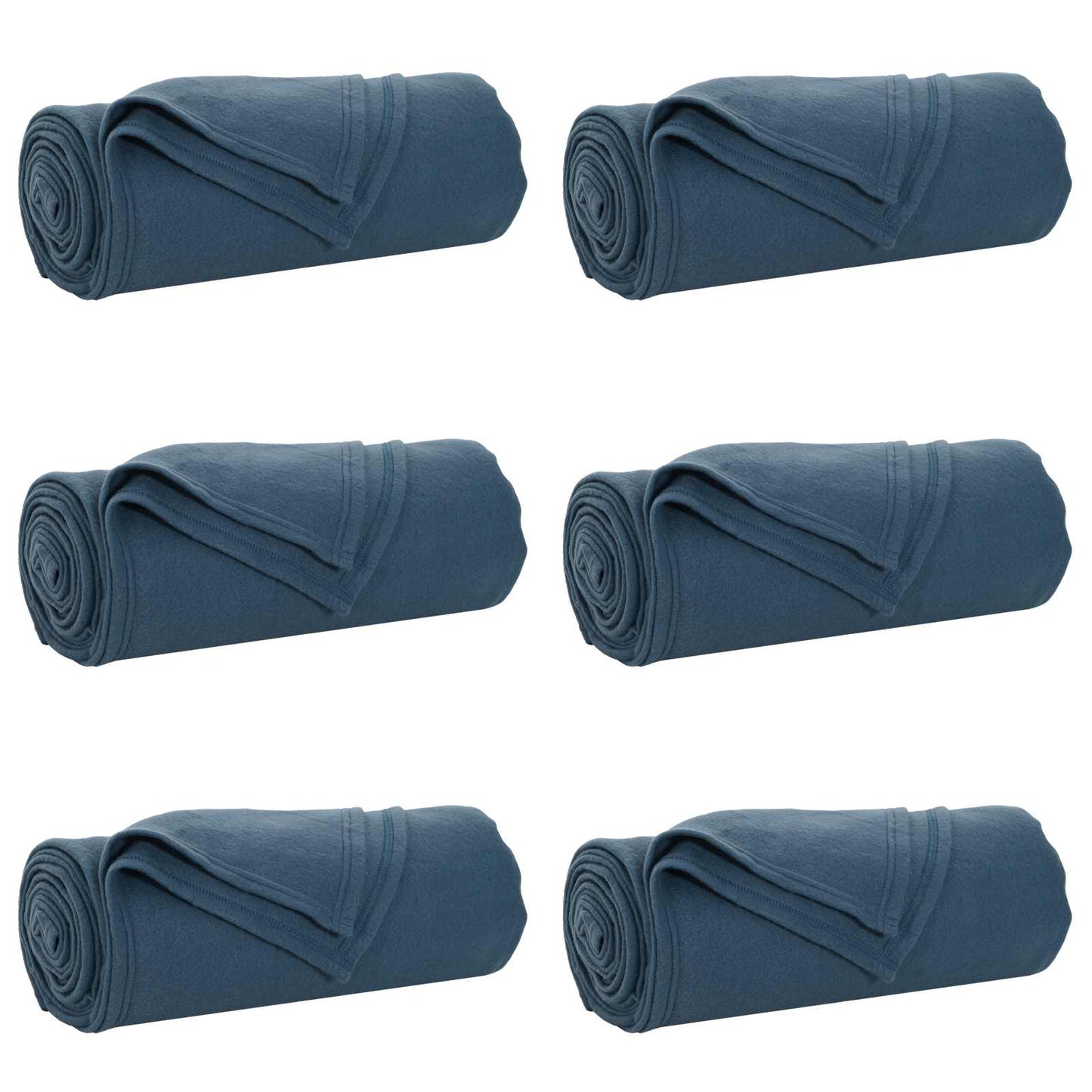 Tappeti VidaXL 6 pezzi in pile blu navy 240 x 220 cm