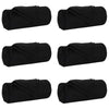 Tappeti VidaXL 6 pezzi in pile nero 240 x 220 cm