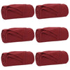 Tappeti VidaXL 6 pezzi in pile rosso bordeaux 240 x 220 cm