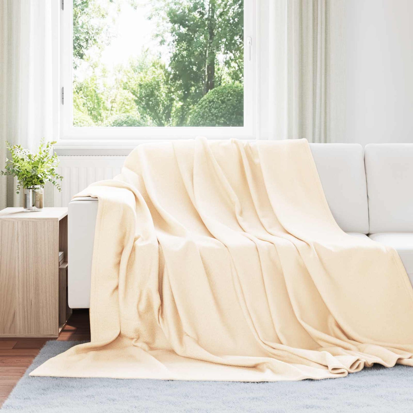 Vidaxl kleden 6 pcs crème 270 x 240 cm fleece