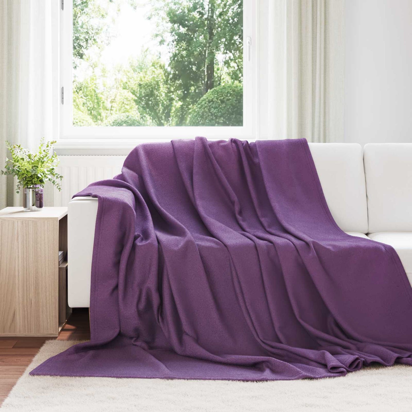 Tappeti Vidaxl 6 pezzi in pile viola 240 x 220 cm