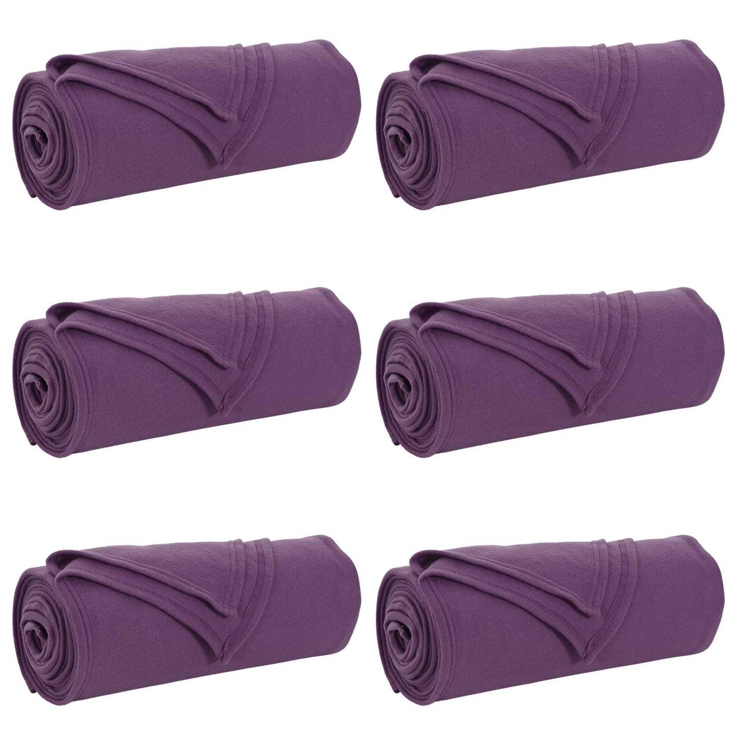 Tappeti Vidaxl 6 pezzi in pile viola 240 x 220 cm